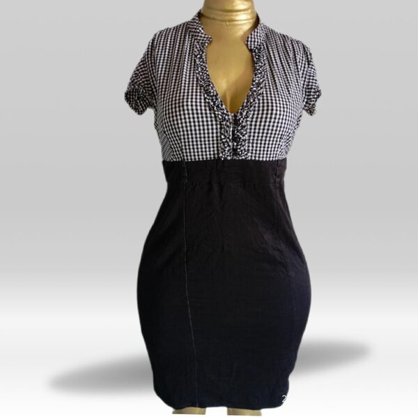Robe deux tons à carreaux, M
