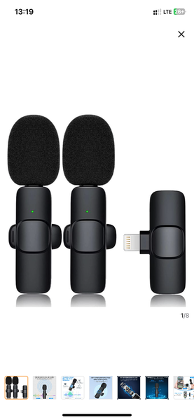 Wireless Lavalier Microphone Audio Video Recording Mini Micr