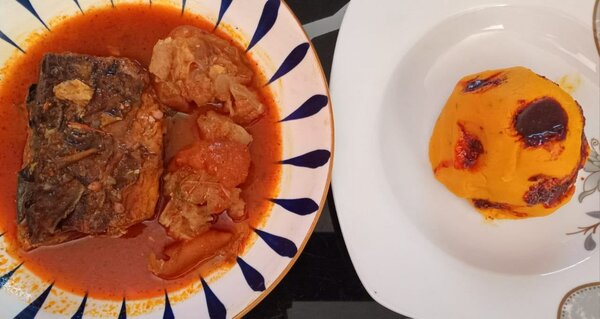 foufou sauce avec poisson