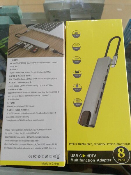 USB C# HDTV MULTIFUNCTION ADAPTER 8PORT