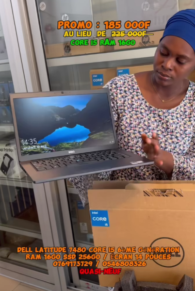  Dell Latitude 7480 core i5 6ème génération