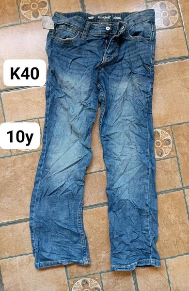 straight blue jeans