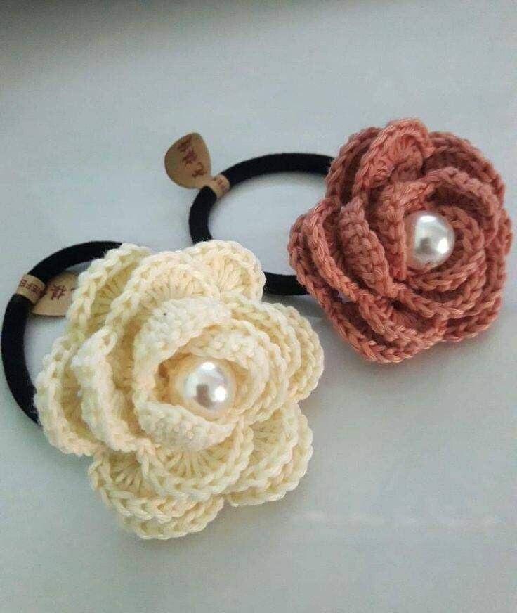 Élastiques Fleurs Tricotées