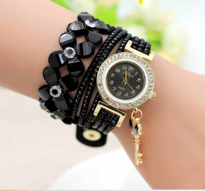 Ensembles montre noir et bracelets noir