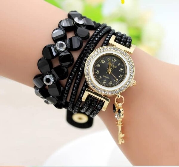Ensembles montre noir et bracelets noir