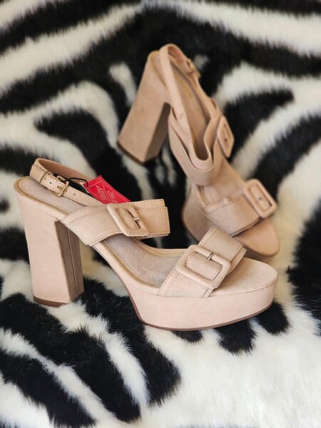 Sandale femme beige