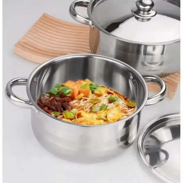 Set de Casseroles Inox 12 pièces