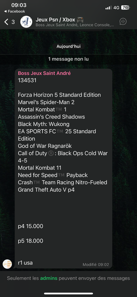 Installation de pack de jeux
