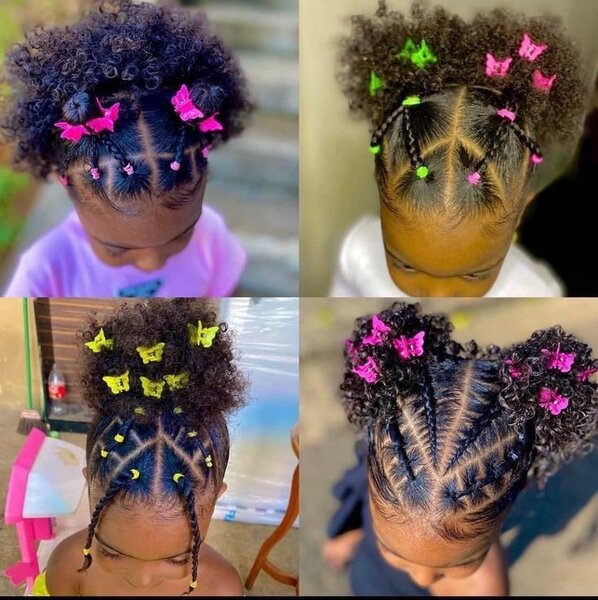 Butterfly hair clips for kids hair (7 pieces for 10gh)