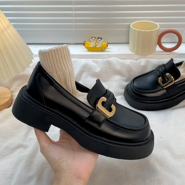 Mocassins Noirs Élégants Femme
