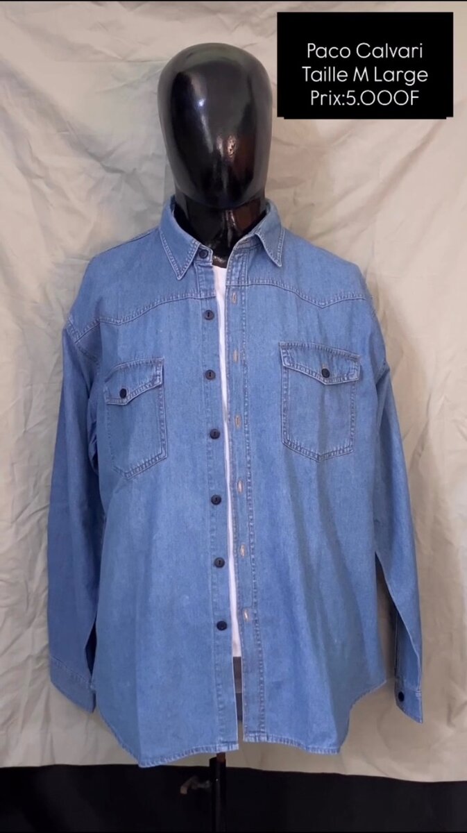 Chemise en jean homme