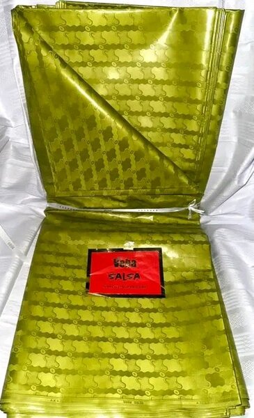 Tissu Jacquard Brillant Vert