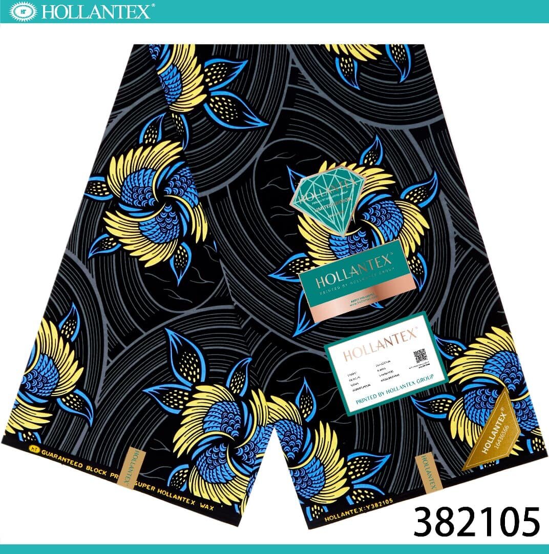 Tissu noir jaune