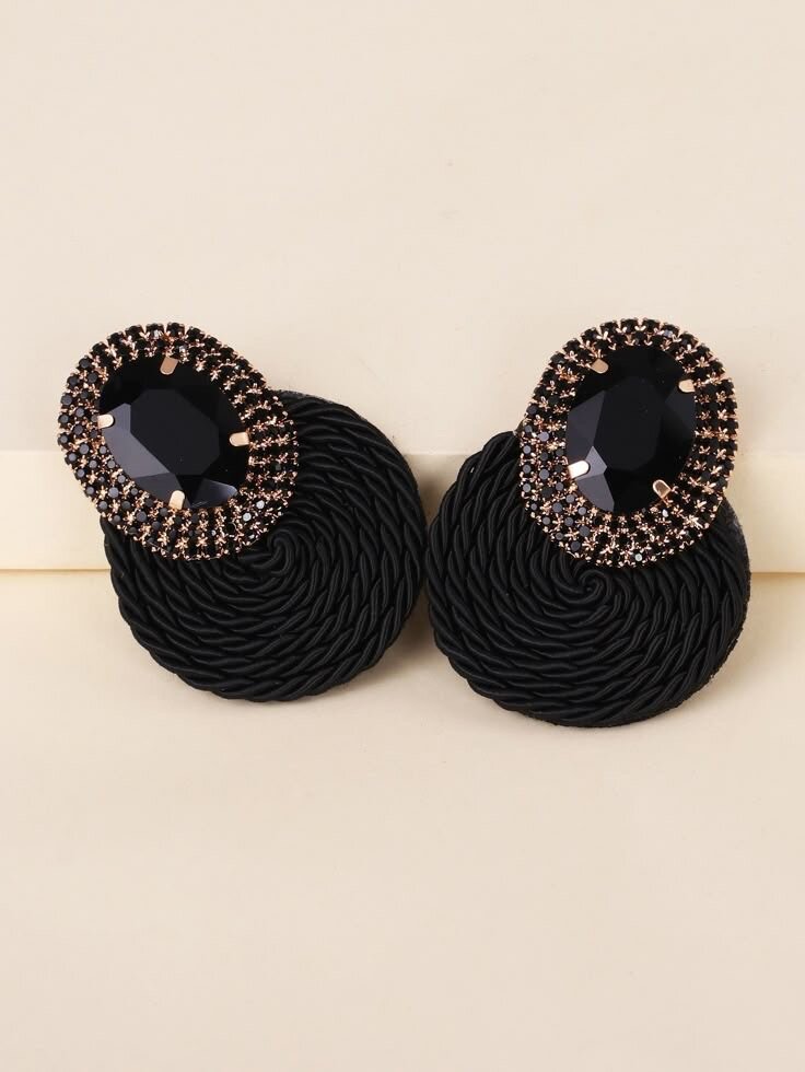 Boucles d'oreilles chic noir