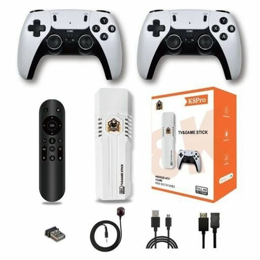 Flick Game & TV Stick (2 wireless Controllers & Remote) '256