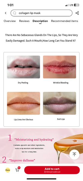 Pink lip mask