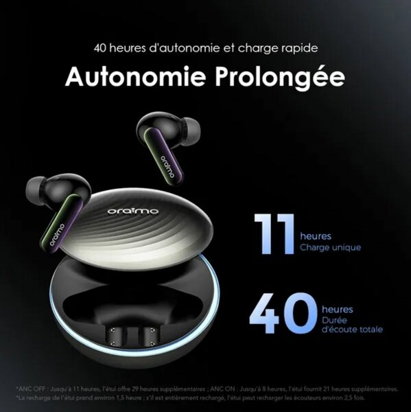 Oreillettes Bluetooth ANC Oramo