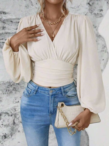Blouse manches longues élégante
