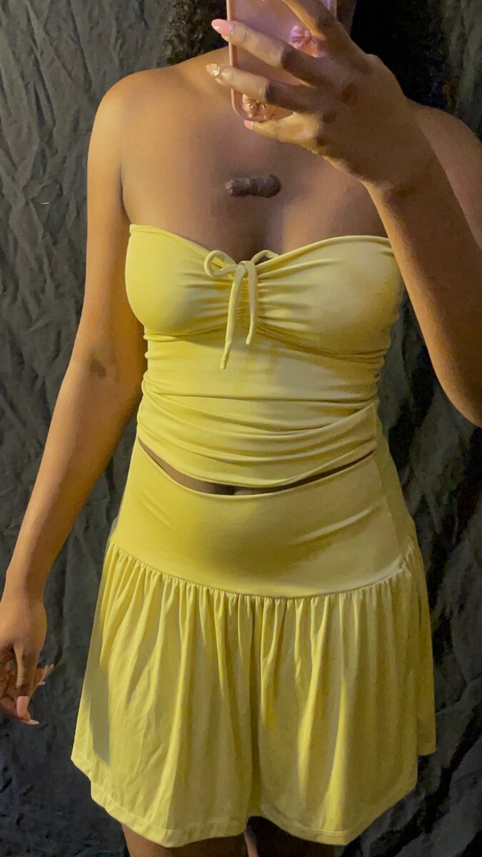 Ensemble Jaune Élégant Femme
