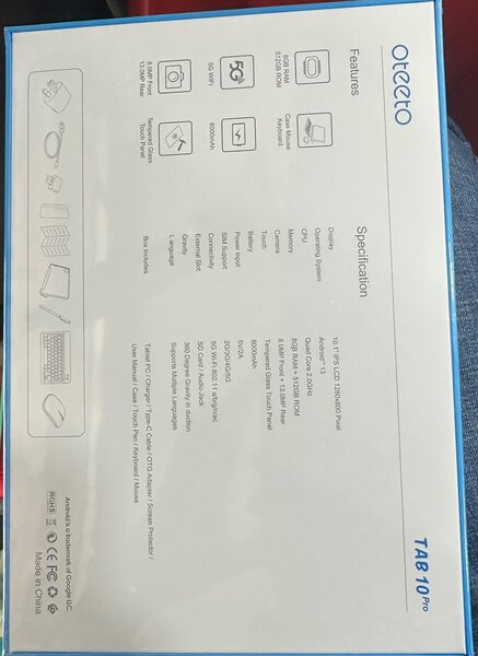 Tablette Oteeto 10"