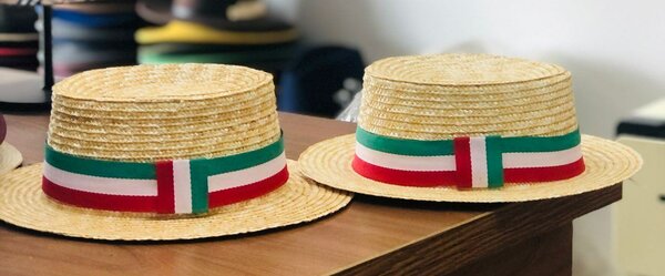 Straw fedora hat