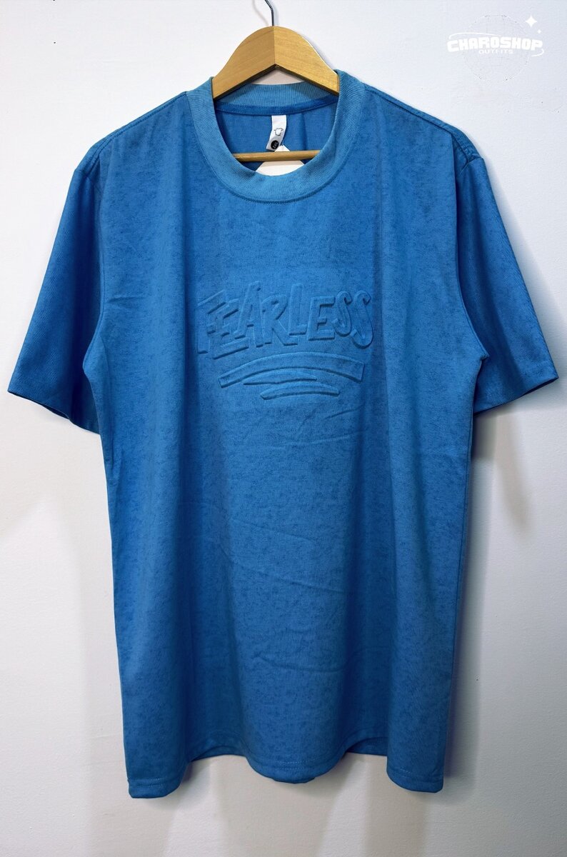 T-shirt bleu "Fearless" homme