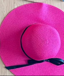 Beach hat for ladies fuchsia