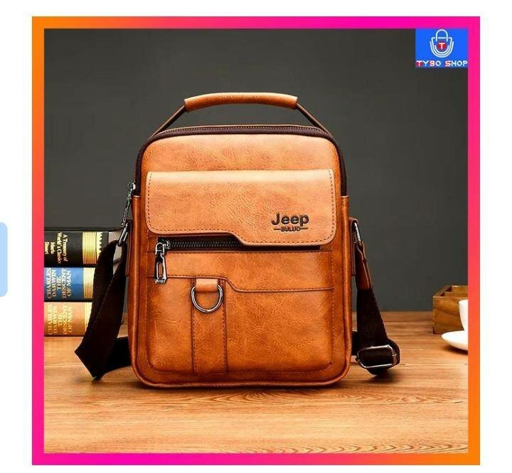 Sacoche en cuir homme Jeep