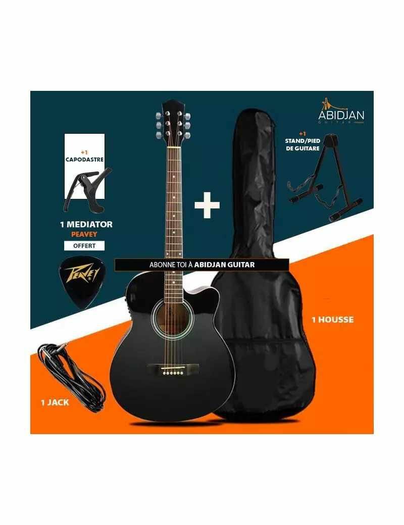 KIT GUITARE ELECTRO ACOUSTIQUE
