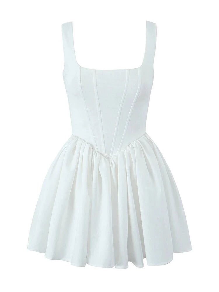 White corset dress