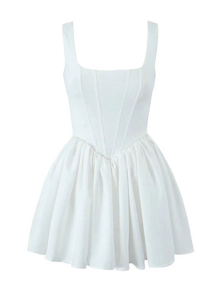 White corset dress
