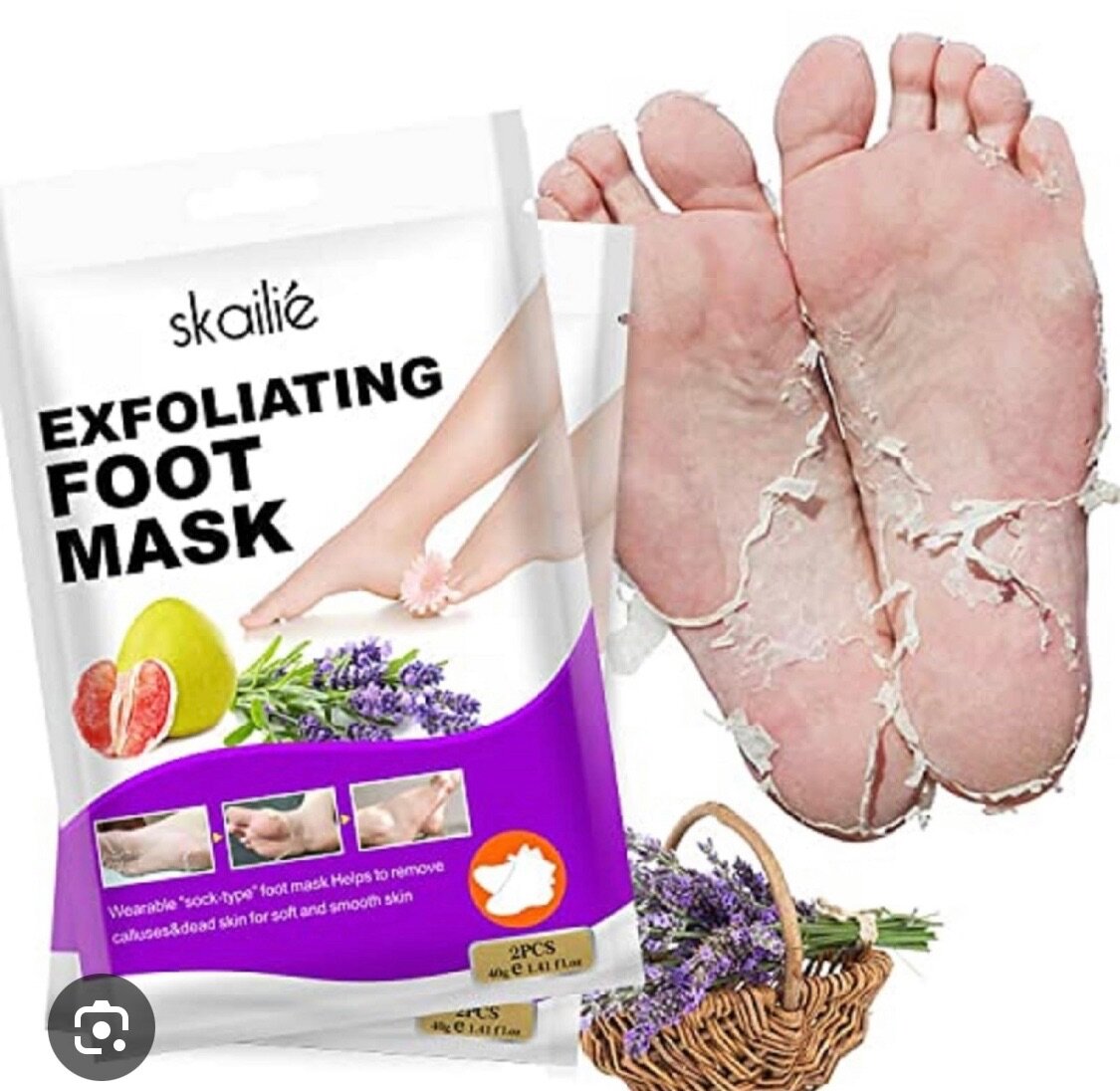 Exfoliating foot mask