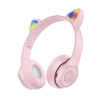 Casque Bluetooth Oreille De Chat Sans Fil Avec Lumière Pour