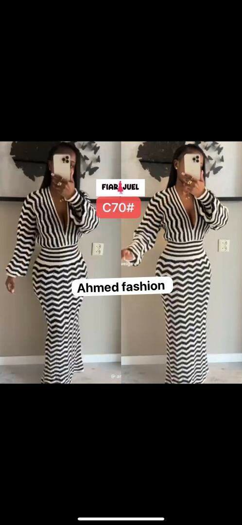 Belle robe noire blanc