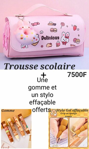 Trousse Scolaire Rose