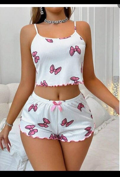 Pyjama court à motifs