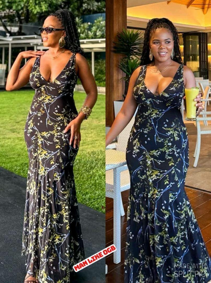 Robe élégante à motifs floraux