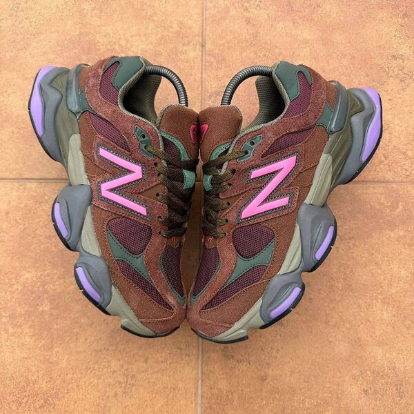 New Balance 9060s - Rich Oak Burgundy.
