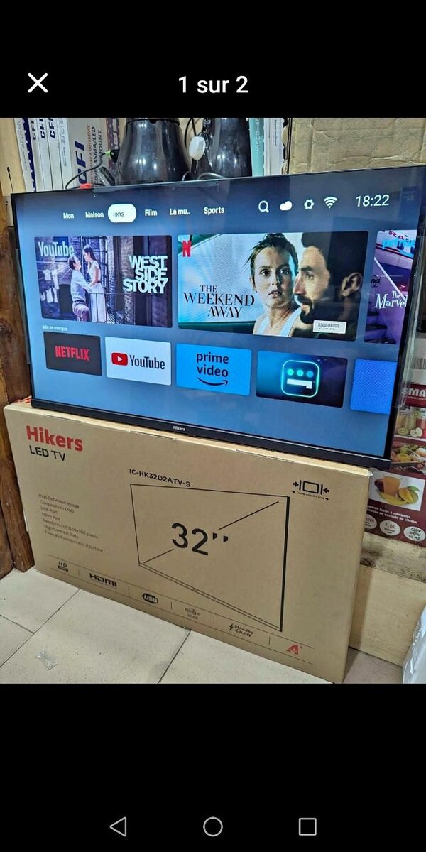 TV ANDROID hikers 32 pouce