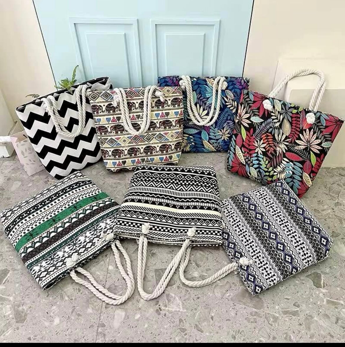 Sacs à main en toile imprimée