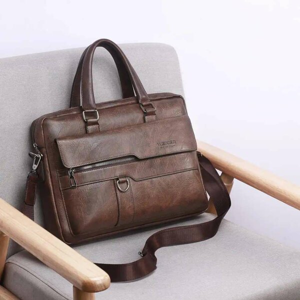 Sacoche en cuir élégante homme
