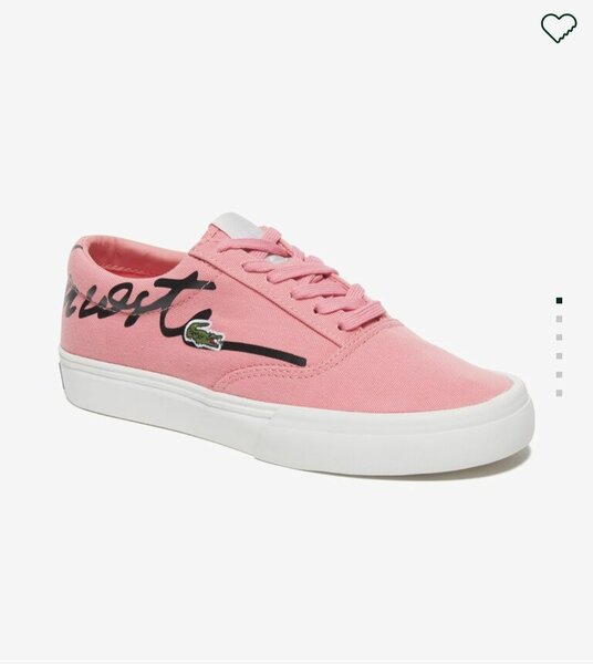 Baskets roses en toile Lacoste
