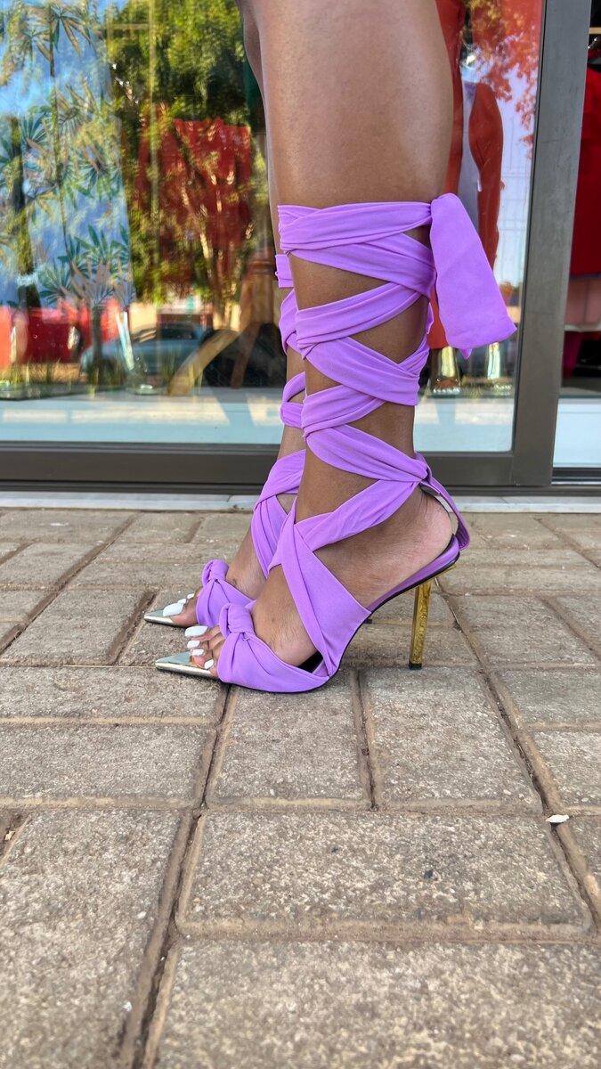 Purple tie ups