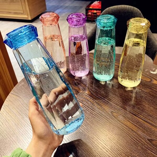 Diamond glass bottle