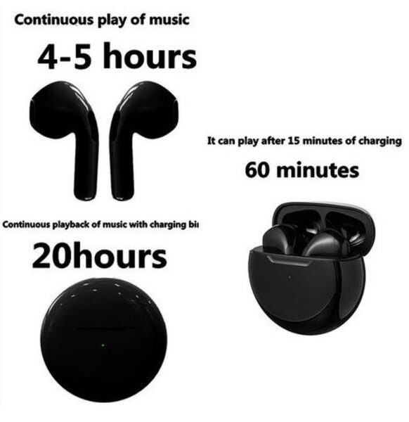 Bluetooth EarPod Pro 6 Black