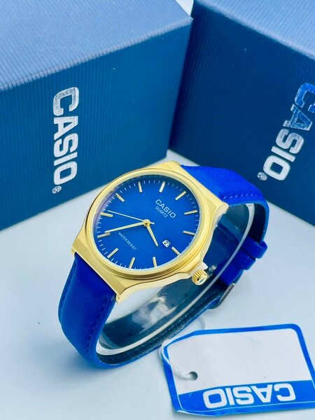 Montre Casio Dorée Bleu Homme