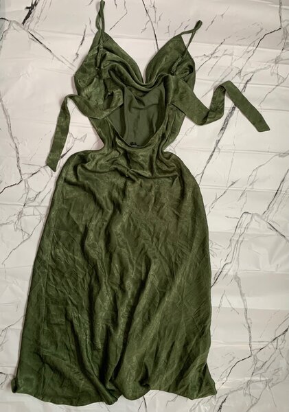 Cow neck dress