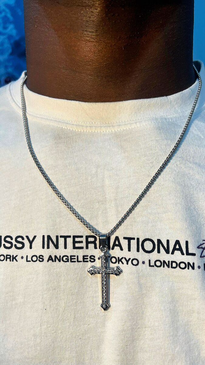 Silver Cross Pendant Necklace