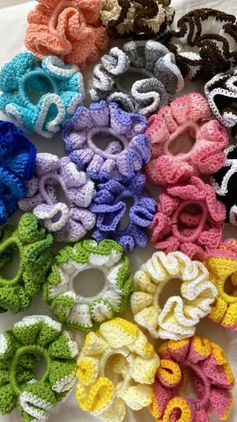 Chouchous Crochet Colorés