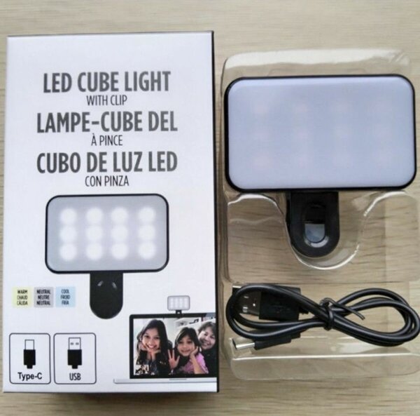 Mini Selfie Video Conference Fill Light Portable 3 Modes Rec